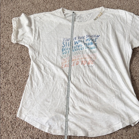 Anthropologie White Graphic Tee - Picture 5 of 8